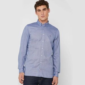 Tommy Hilfiger pánská modrá košile s kostkou - XL (403)
